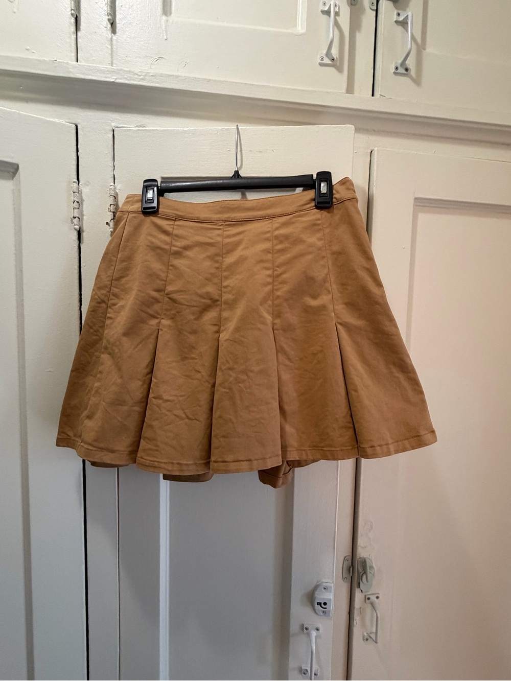 J.Crew Pleated mini skirt Camel Brown